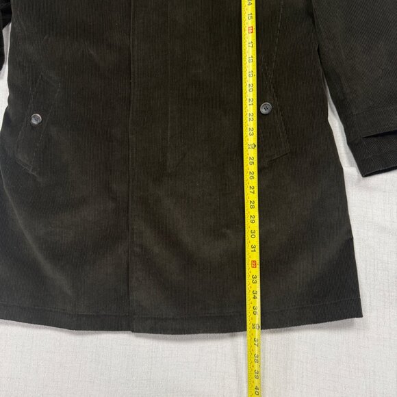 Tallia Mens Corduroy Coat Olive Green Quilted Lined Jacket Size Chest 47" - Picture 11 of 15